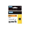 Image de Ruban vinyle noir/orange 19MM x 5,5M pour rhinopro