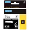 Image de Dymo Ruban polyester 18483 Rhino - 12 mm x 5,5 m - Noir sur Blanc