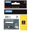 Image de Dymo Ruban nylon 18489 Rhino - 19 mm x 3,5 m - Noir sur Blanc