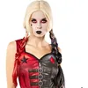 Image de Perruque Harley Quinn Tressée - Adulte en occasion ou reconditionné