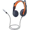 Image de Logitech Zone Learn On Ear USB-C, Avec fil, Education, 154,5 g, Casque, Bleu, Orange 981-001367