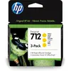 Image de HP Pack de 3 cartouches d'encre DesignJet 712, jaune, 29 ml, Imprimantes HP DesignJet T210, T230, T250, T630, T650, A jet d'encre thermique, Jaune, Si