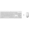 Image de HP Ensemble clavier et souris sans fil 230, Taille réelle (100 %), RF sans fil, Clavier à membrane, Blanc, Souris incluse 3L1F0AA
