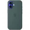 Image de Apple Coque en silicone avec MagSafe pour iPhone 16 - Vert lacustre, Housse, Apple, iPhone 16, 15,5 cm (6.1'), Vert MYY83ZM/A