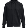 Image de Sweatshirt à capuche molleton full zip femme Under Armour Rival Noir S 1379497-001