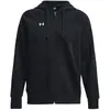 Image de Sweatshirt à capuche molleton full zip femme Under Armour Rival Noir XS 1379497-001