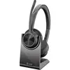 Image de Casque sans fil Bluetooth Poly Voyager 4320 USB-C Teams Stéréo avec socle de charge - Noir
