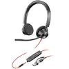 Image de HP Poly Micro-casque Poly Blackwire 3325 stéréo USB-C + connexion 3,5 mm + adaptateur USB-C/A, Avec fil, Bureau/Centre d'appels, 20 - 20000 Hz, 131 g,