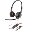 Image de Poly Blackwire 3220 Stéréo Micro Casque filaire Duo USB-C + adaptateur USB-C/A