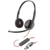 Image de 3220 Blackwire Poly Stéréo Poly Micro Casque filaire Duo USB-C + adaptateur USB-C/A