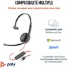 Image de Poly Micro-casque monaural USB-C Blackwire 3210 + adaptateur USB-C/A (lot), Avec fil, Bureau/Centre d'appels, 20 - 20000 Hz, 64 g, Casque, Noir 8X214A