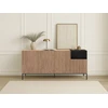 Image de Buffet 4 portes 1 niche 180 cm CECILIA effet chêne BOBOCHIC