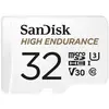 Image de Sandisk high endurance 32 go microsdhc uhs-i classe 10
