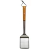 Image de Spatule en acier inox pour barbecue - manche en bois - 43 cm