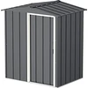 Image de Abri de jardin métal - 1,96m² - kit ancrage - Anthracite