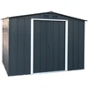 Image de Abri de jardin métal - 4,75m² - kit ancrage - Anthracite