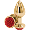 Image de Plug Bijou REAR M 7 x 3.4cm Doré-Rouge