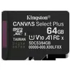Image de Kingston technology 64gb micsdxc canvas select plus gen3 100r a1 (adaptateur sd non inclus)