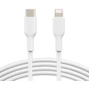 Image de Belkin CAA003BT1MWH, 1 m, Lightning, USB C, Mâle, Mâle, Blanc