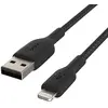 Image de Belkin CAA002BT3MBK, 3 m, Lightning, USB A, Mâle, Mâle, Noir