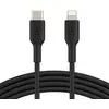Image de Belkin CAA003BT1MBK, 1 m, Lightning, USB C, Mâle, Mâle, Noir