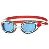 Image de Lunettes de natation Zoggs Predator White/ Red PETIT 461037-WHRD-TBL