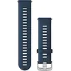 Image de Bracelet de montre à dégagement rapide avec boucle argent Garmin 22 mm Bleu 22 mm 010-11251-3D