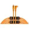 Image de TetherTools TetherPro Optima 10g câble USB-C droit vers coudure droite 9,4m - Orange