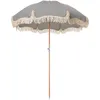 Image de BUSINESS & PLEASURE - Parasol Premium Beach - Bleu - Bois lamellé-collé de récupération