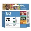 Image de Hp 70 tête d'impression designjet bleue et verte