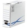 Image de Bankers Box Boîte archives format A4 Basic en carton 100% recyclé certifié FSC montage manuel - Dos 10 cm - Blanc - Lot de 25