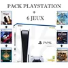 Image de Pack Console de Salon - PlayStation - PS5 Standard - 825 Go - 6 Jeux Inclus - Couleur Blanche en occasion ou reconditionné