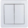 Image de Double Interrupteur va-et-vient Saillie Complet, SCHNEIDER ELECTRIC ALREA, Blanc