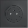 Image de Prise avec terre affleurante complète Odace, SCHNEIDER ELECTRIC, anthracite