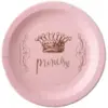 Image de Assiette Couronne Princesse Rose (Lot de 6)