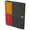 Image de Cahier chemise Oxford Meetingbook - reliure spirales - A5+ - 160 pages - petits carreaux - feuilles perforées détachables - 3 rabats + élastique