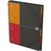 Image de Oxford Cahier à spirale International Organiserbook A4+ 24 x 32 cm - 80g - Perforé 4 trous - Petits carreaux 5x5 - 160 pages