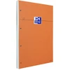 Image de Oxford Bloc notes orange A4 21 x 29,7 cm - 80g - Perforé 4 trous - Petits carreaux 5x5 - 160 pages