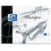 Image de Cahier de musique et chant Oxford - reliure piqûre - 17x22cm - 24p musique + 24 pages grands carreaux