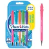 Image de Paper Mate Flexgrip Ultra RT Stylo bille rétractable pointe moyenne 1 mm encre noire corps assortis Pastel - lot de 5