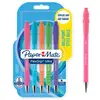 Image de Stylo bille rétractable Paper Mate Flexgrip Ultra RT pointe moyenne 1 mm encre noire corps assortis Pastel - lot de 6