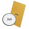 Image de Bloc Rhodia n°14 - Couverture Orange - Format 11 x 17 cm réglure 5x5 80 grammes 14200