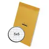Image de Bloc Rhodia - 80 g - 14,8 x 21cm - Couverture Orange - petits carreaux - 80 feuilles microperforées détachables -
