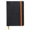 Image de Carnet souple Rhodiarama A6 - 10,5 x 14,8 cm - 144 pages lignées de 90 g/m² - couverture noire