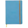Image de Carnet souple Rhodia Rhodiarama A5 -14,8 x 21 cm 160 pages lignées 90 g/m² - Couverture Turquoise avec élastique