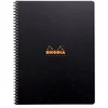 Image de Cahier spirale Rhodia - 22,5x29,7cm - 160 pages lignée 6mm perforées 4 trous - noire polypro