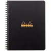 Image de Cahier spirale Rhodia 16x21cm - 160 pages 5x5 perforées 4 trous - noire polypro