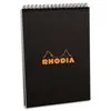 Image de Bloc Rhodia à reliure intégrale en-tête couverture noire n°16 - format 14,8 x 21 cm - réglure petits carreaux 5x5