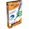 Image de BIC Velleda 1701 ECOlutions Feutres pour Tableau Blanc Effaçables à Sec à Pointe Conique Large 1,5 mm - Marqueurs Couleurs Assorties, Etui Carton de 4