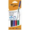 Image de BIC Velleda 1741 Feutres pour Tableau Blanc Effaçables à Sec, Pointe Conique Moyenne 1,4 mm - Marqueurs assortis pochettes 4 couleurs